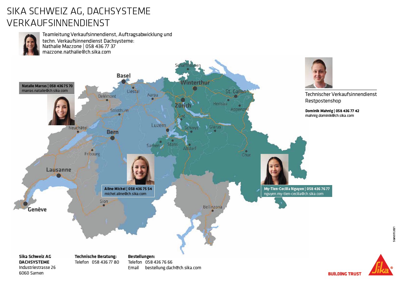 Gebietskarte Verkaufsinnendienst