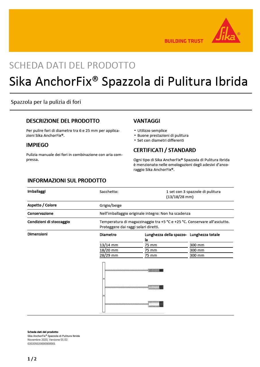 西卡AnchorFix®孔清洁刷混合