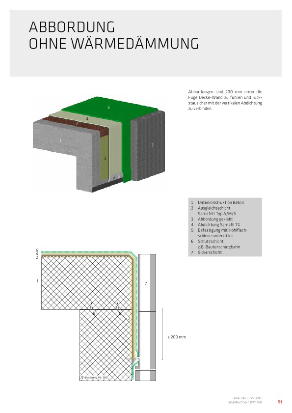 Abbordung ohne Warmedammung