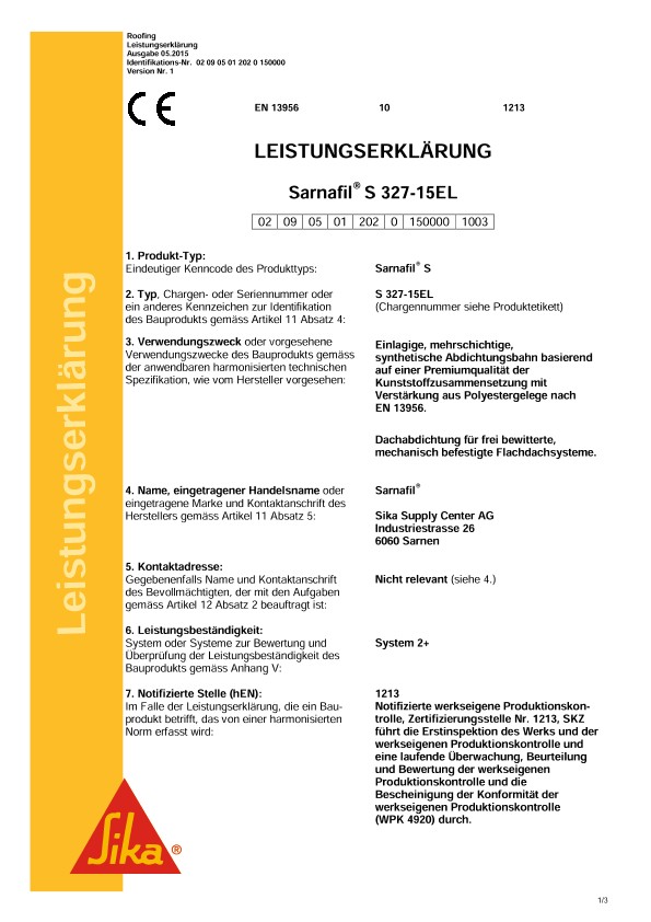 327 - 15 - el Sarnafil年代