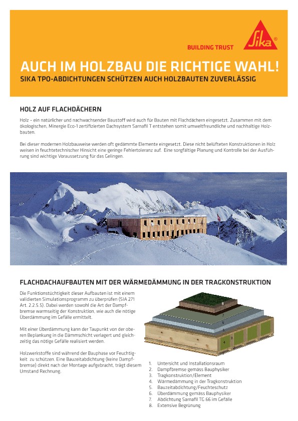 AUCH IM Holzbau Die Richtige Wahl！