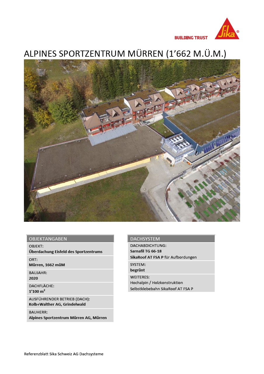 alpine Sportzentrum, Mürren(1662米über Meer)