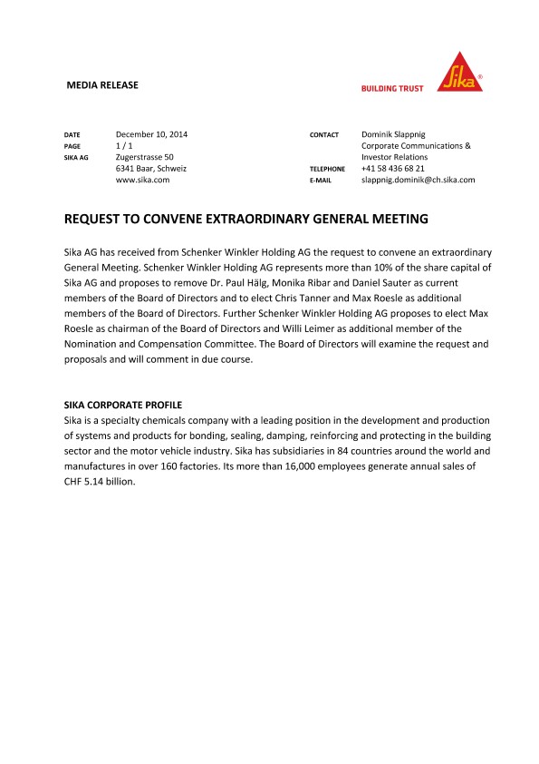 要求召集非凡的股东大会