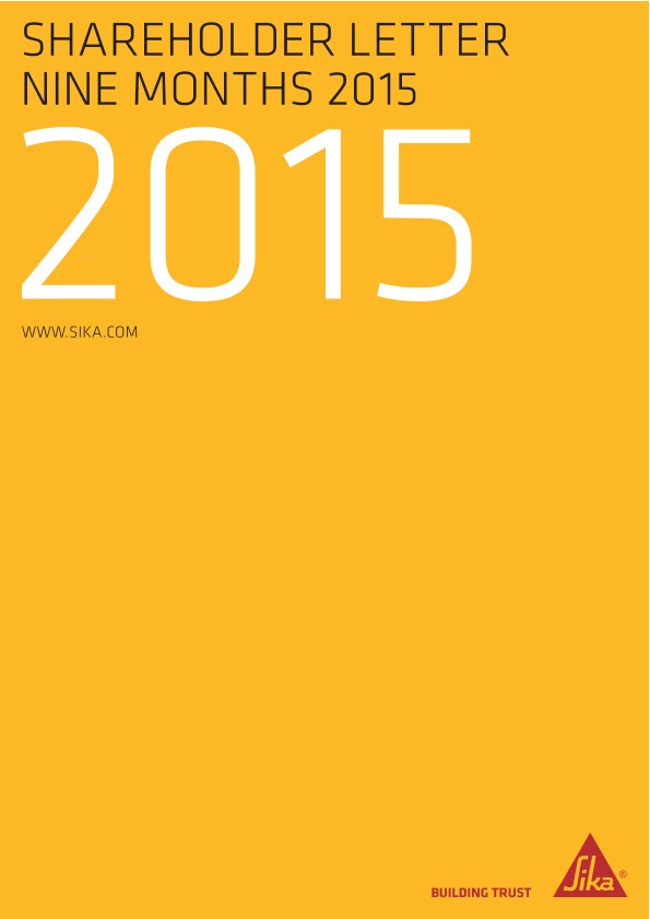 股东信- 2015年9月