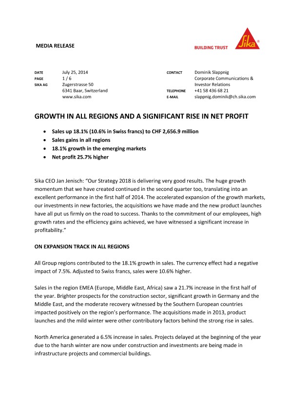 所有地区的增长和净利润大幅上升