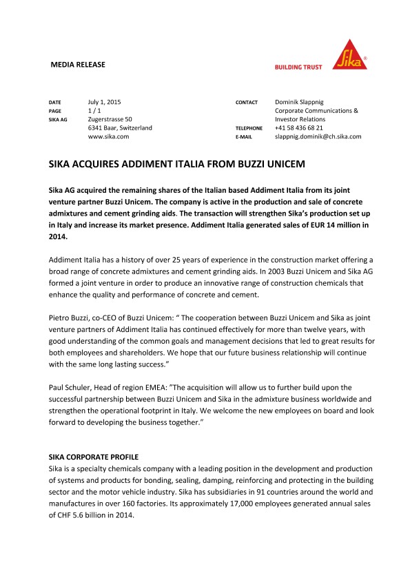 从布吉Unicem梅花鹿获得Addiment意大利