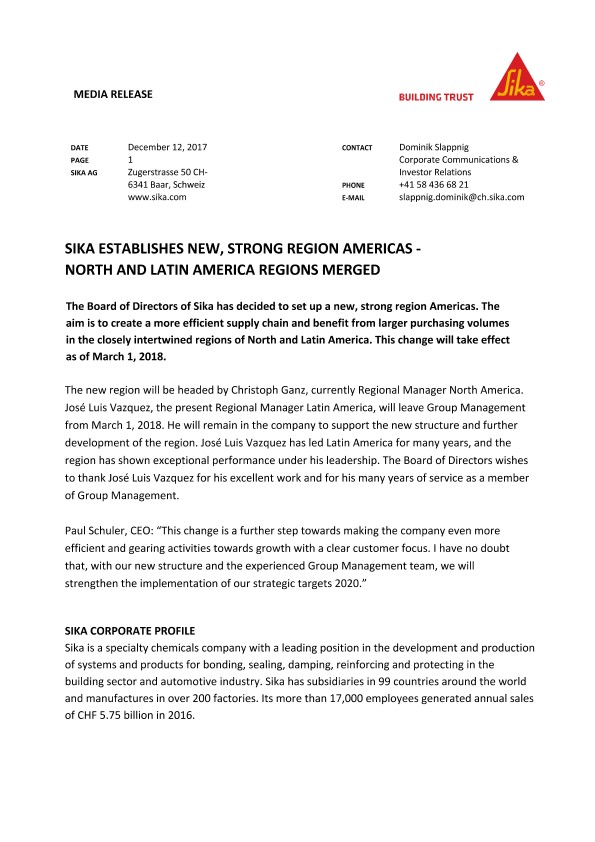 西卡建立新的，强大的区域美洲-北美和拉丁美洲地区合并