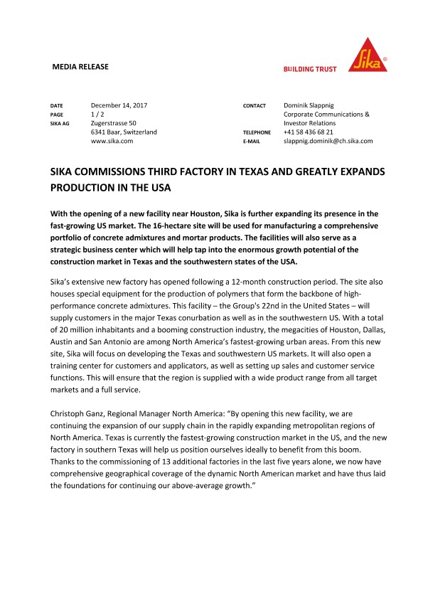 梅花鹿佣金第三工厂在德克萨斯州和极大地扩大生产在美国