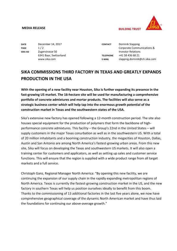 梅花鹿佣金第三工厂在德克萨斯州和极大地扩大生产在美国