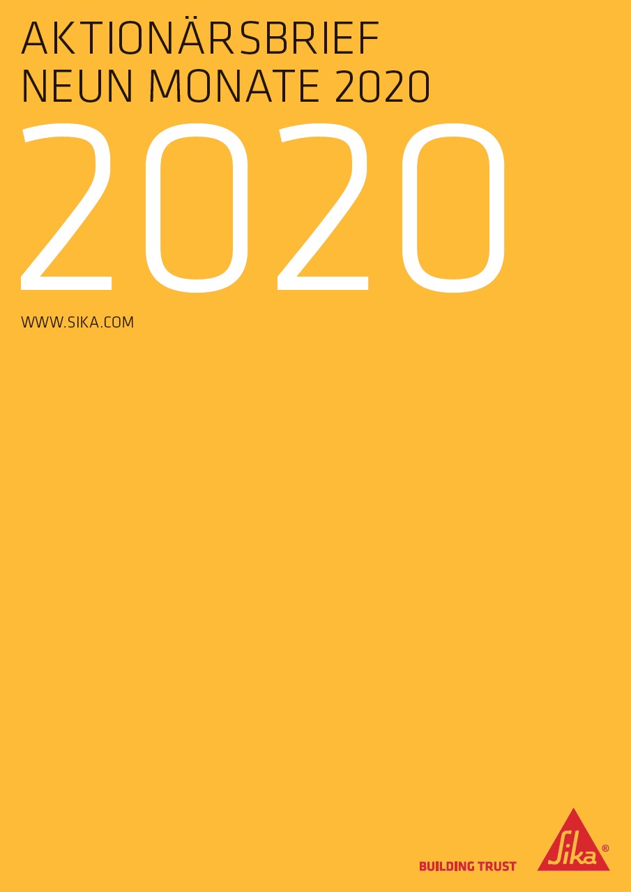 Aktionarsbrief Neun 2020个月