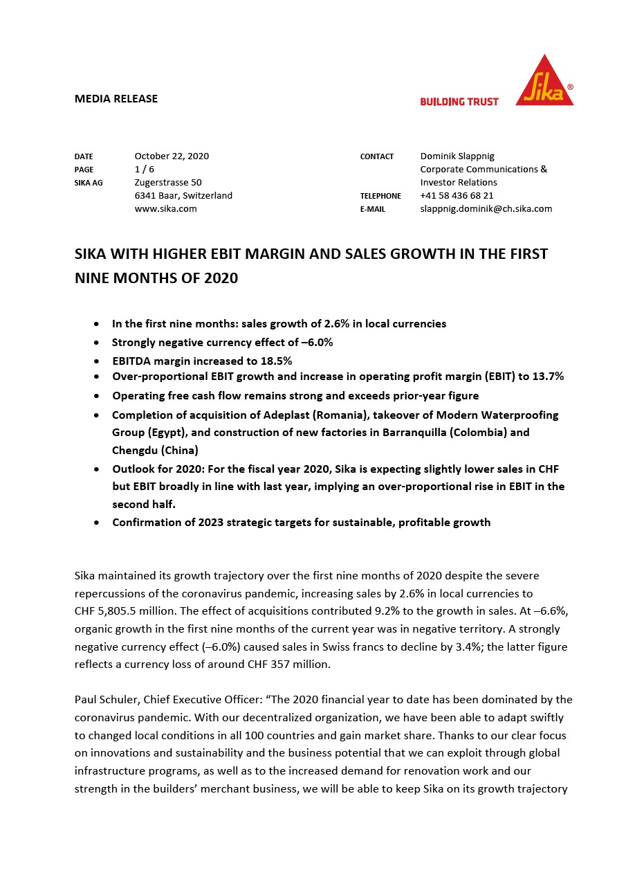 梅花鹿与更高的税前息前营业利润率和销售增长在2020年的前九个月——2020年10月