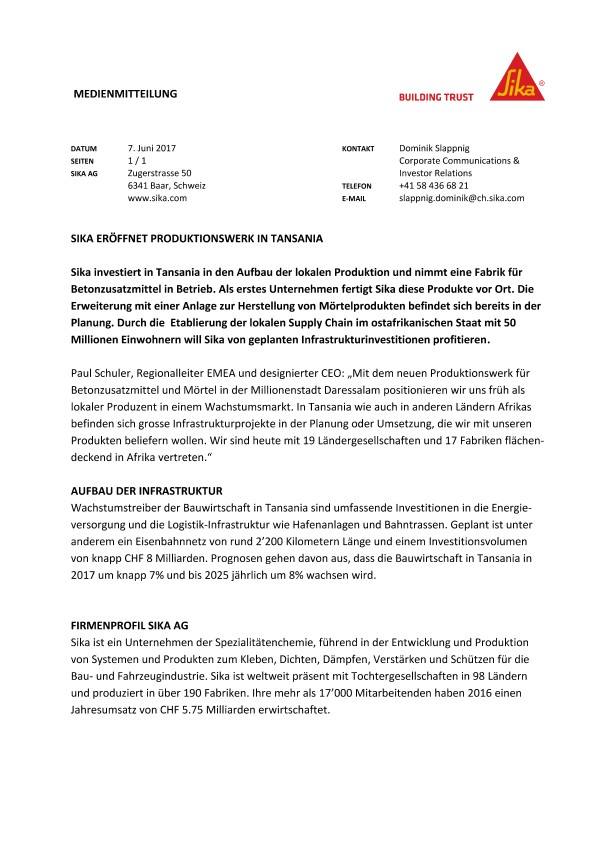 梅花莲eröffnet在坦桑尼亚生产