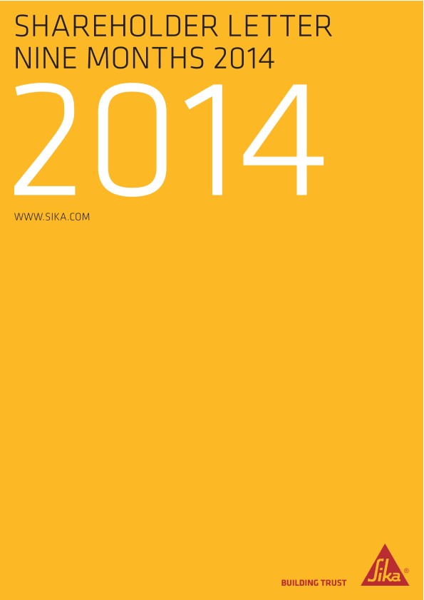 股东信——2014年9月