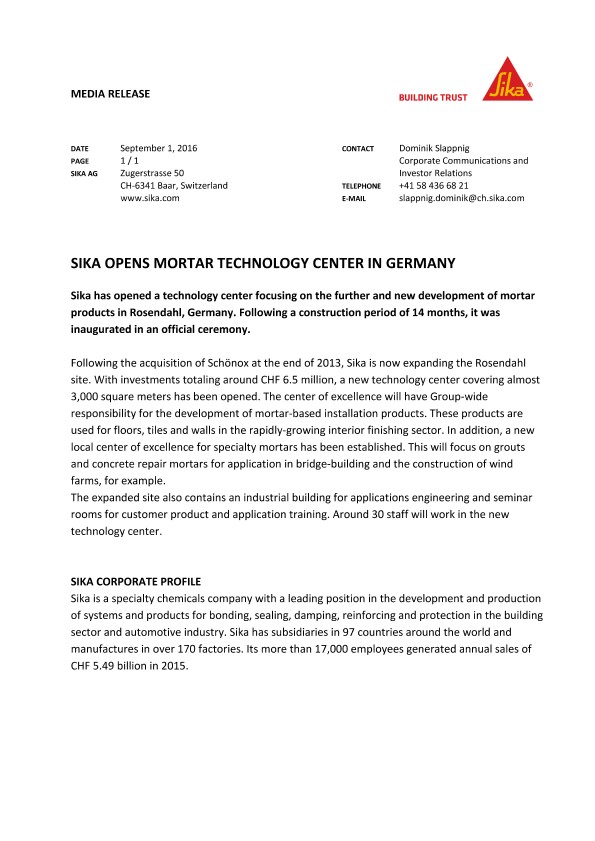 梅花鹿打开砂浆技术中心在德国