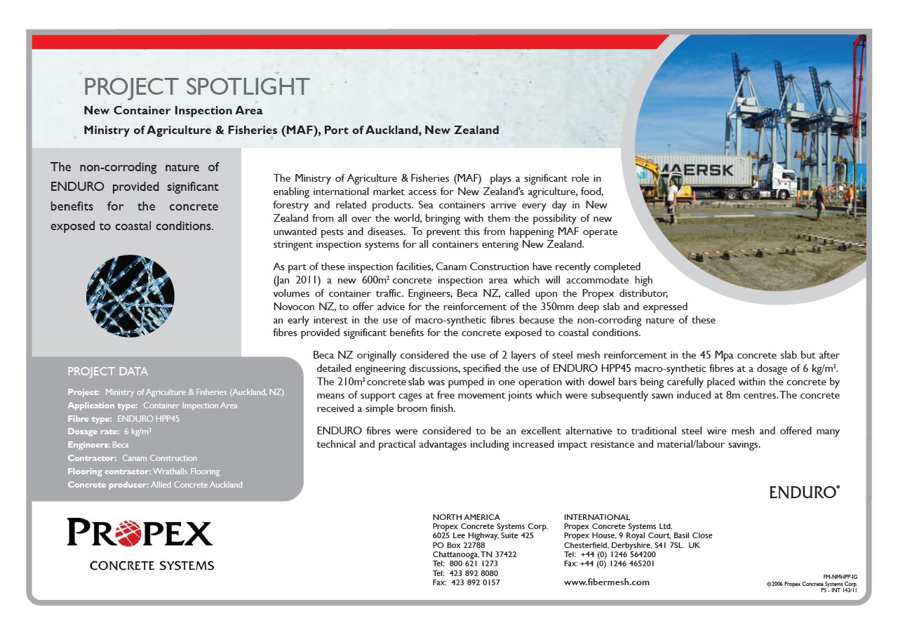 Propex -新西兰集装箱检验区