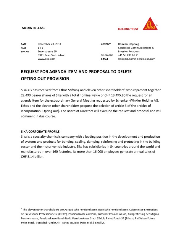 请求议程项目和提案以删除“选择”条款