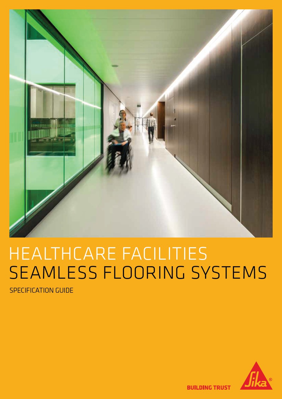 医疗保健设施。无缝地板系统