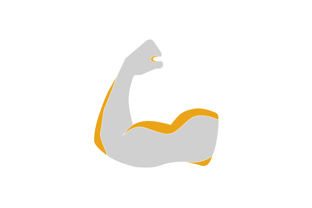 力量图标插画 - 胳膊弯曲肌肉