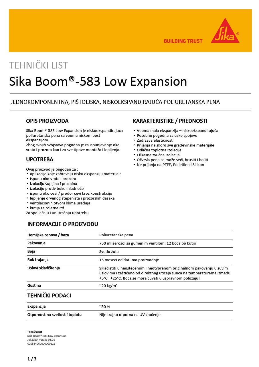 SikaBoom®-583低扩展