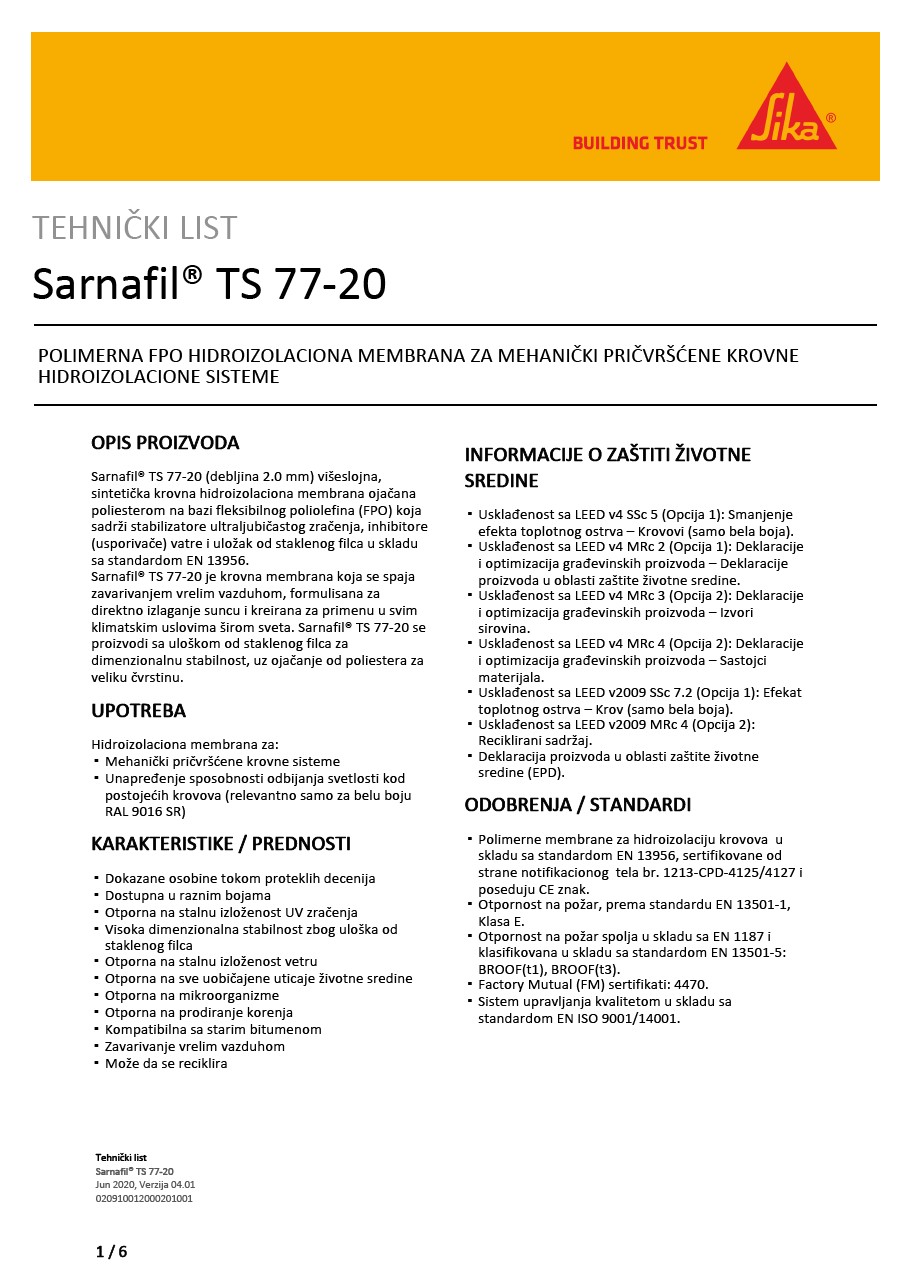 Sarnafil®TS77-20.