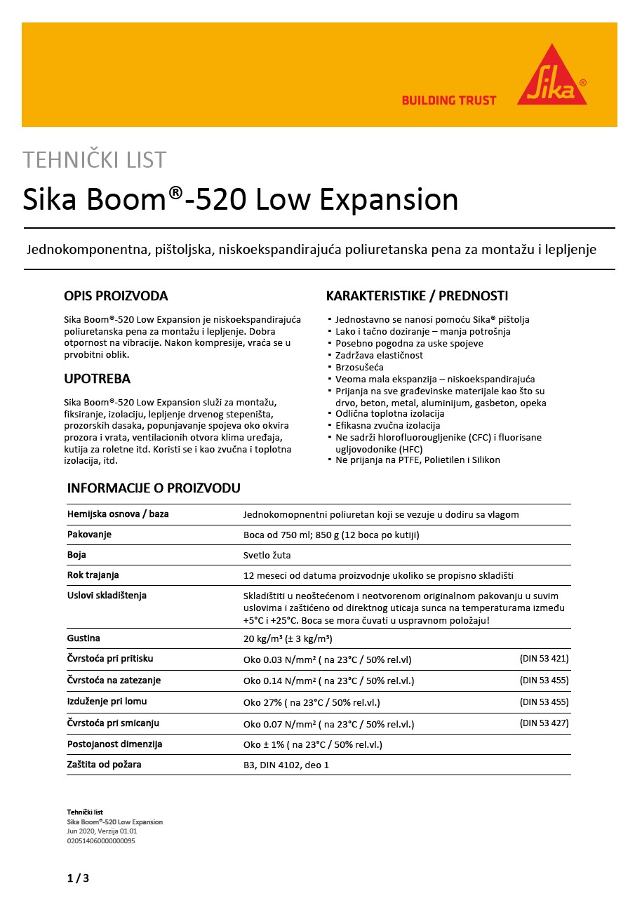 SikaBoom®-520低扩展